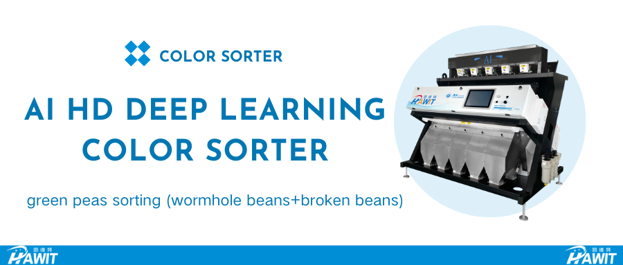 HAWIT AI HD Deep Learning Color Sorter: Precisely Adapting Green Pea Processing to Production Line Needs